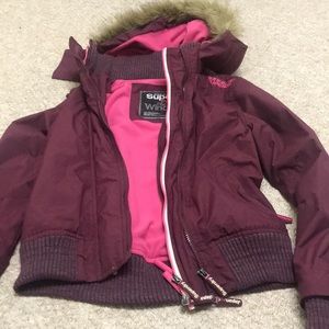 Superdry jacket with fur hoodie